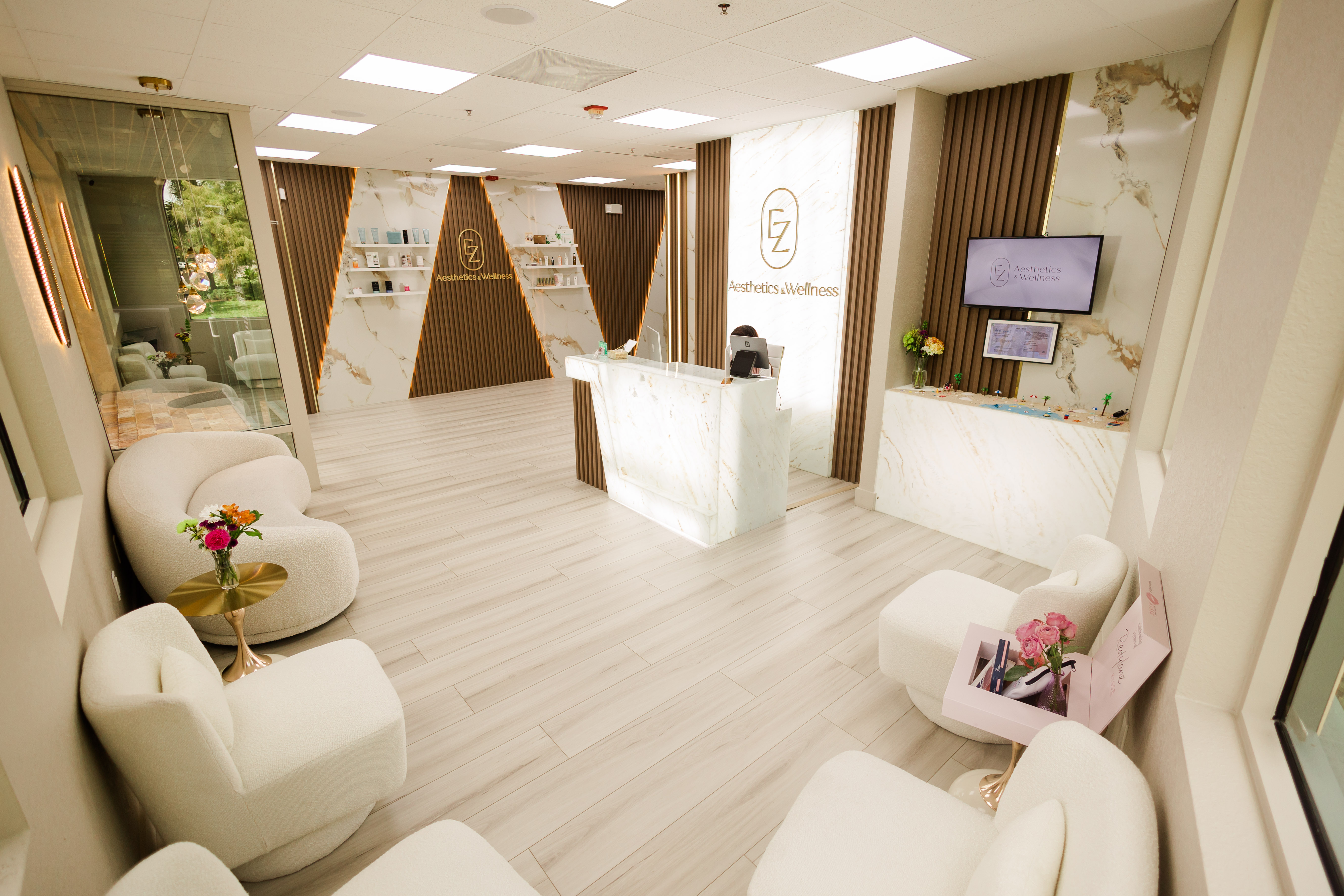 Ambiente da clínica EZ Aesthetics & Wellness em Orlando